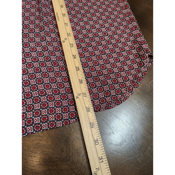 Loft Women's Multicolor Geometric Printed Keyhole Neck Sleeveless Blouse Size 16 - Picture 6 of 6